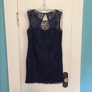 Blue lace dress